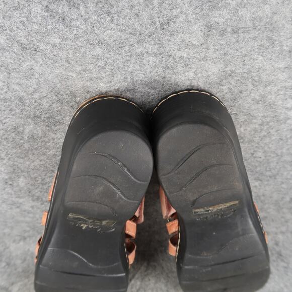 Clarks Shoes Womens 10 Sandals Bendables Leather Adjustable Straps Wedge Comfort - Picture 10 of 11